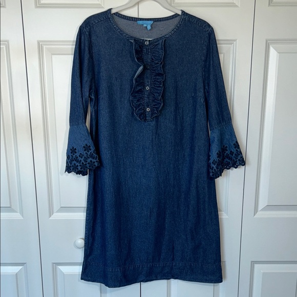 Draper James Blue Midi Dress - Picture 3 of 8